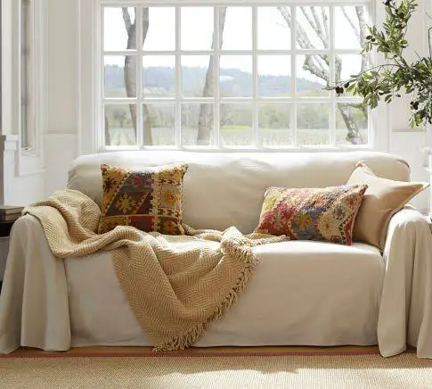 The Accent Pillows and Slip Covers For Pottery Barn Living Room